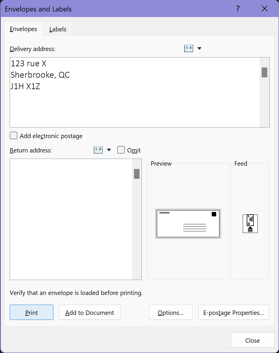 How to Print Envelopes